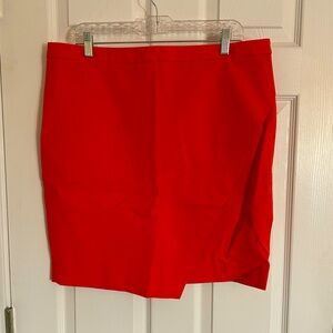 Banana Republic coral asymmetrical pencil skirt